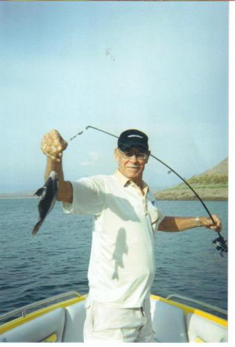 Papa fishing at Diamond Valley Lake, California